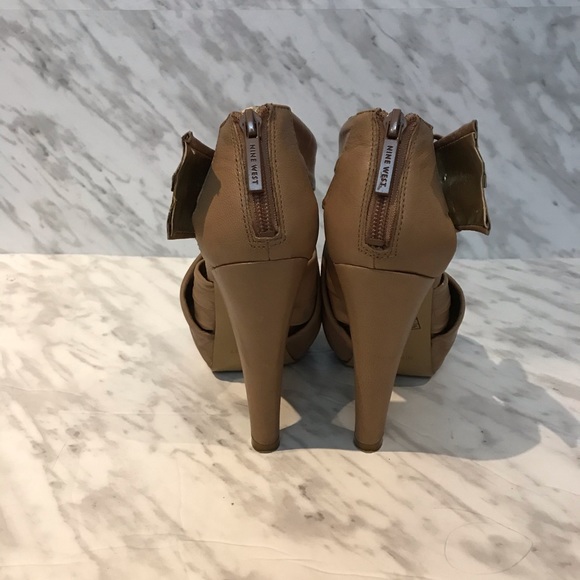 Nine West Heel Sandals Nude Size 7.5 - Picture 4 of 5